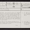Coille Na Cuile, NC55SE 8, Ordnance Survey index card, page number 1, Recto