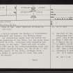 Carn Fada, NC55SE 11, Ordnance Survey index card, page number 1, Recto
