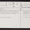 Ribigill, NC55SE 18, Ordnance Survey index card, page number 1, Recto