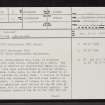 Ard Skinid, NC56SE 2, Ordnance Survey index card, page number 1, Recto