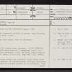 Melness House, NC56SE 3, Ordnance Survey index card, page number 1, Recto
