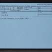 Talmine, Corn Mill, NC56SE 21, Ordnance Survey index card, Recto