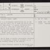 Lettie's Grave, NC60NE 1, Ordnance Survey index card, page number 1, Recto