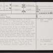 Blarich, NC60SE 26, Ordnance Survey index card, page number 1, Recto
