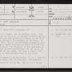 Allt Na Meirle, NC60SW 1, Ordnance Survey index card, page number 1, Recto