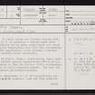 Feith Osdail, NC61SW 1, Ordnance Survey index card, page number 1, Recto