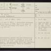 Ach A' Chuil, NC63NE 3, Ordnance Survey index card, page number 1, Recto
