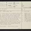 Clach An Righ, NC63NE 11, Ordnance Survey index card, page number 1, Recto