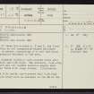 Allt A'Bhealaich, NC63NE 15, Ordnance Survey index card, page number 1, Recto