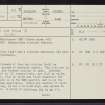 Blar Na Fola, NC63NE 43, Ordnance Survey index card, page number 1, Recto