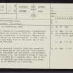 Coirenamfeuran, NC63SE 2, Ordnance Survey index card, page number 1, Recto