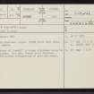 Coirenamfeuran, NC63SE 3, Ordnance Survey index card, page number 1, Recto