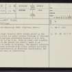 Mallart River, NC63SE 9, Ordnance Survey index card, page number 1, Recto
