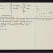 Dun Creagach 1, NC63SW 5, Ordnance Survey index card, page number 1, Recto