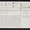 Syre, NC64SE 3, Ordnance Survey index card, page number 1, Recto