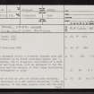 Allt Rosail, Strath Naver, NC64SE 5, Ordnance Survey index card, page number 1, Recto