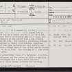 Kyle Of Tongue, NC65NW 1, Ordnance Survey index card, page number 1, Recto