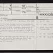 Achnantot, NC65SE 2, Ordnance Survey index card, page number 1, Recto