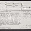 Dun Riaskidh, NC66SE 1, Ordnance Survey index card, page number 1, Recto
