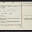 Baile Mhargaite, Bettyhill, NC66SE 3, Ordnance Survey index card, page number 6, Verso