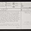 Allt Thorrisdail 1, NC66SE 7, Ordnance Survey index card, page number 1, Recto