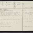 Skerray Mains, NC66SE 11, Ordnance Survey index card, page number 1, Recto