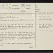 Tannachy, NC70NE 8, Ordnance Survey index card, page number 1, Recto