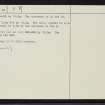 Tannachy, NC70NE 8, Ordnance Survey index card, page number 2, Verso