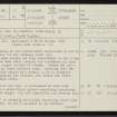 Cnoc An Ruidhean Chruidh, NC70NE 11, Ordnance Survey index card, page number 1, Recto