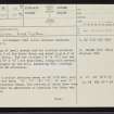 Sciberscross, NC70NE 18, Ordnance Survey index card, page number 1, Recto