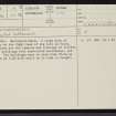 Ballynacairdach, NC70NE 19, Ordnance Survey index card, page number 1, Recto