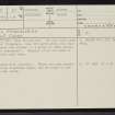Cnoc Fhionnlaidh, NC70NE 21, Ordnance Survey index card, page number 1, Recto