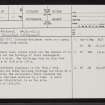 Torbreck Burn, NC70NW 5, Ordnance Survey index card, page number 1, Recto