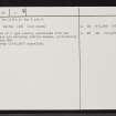Ardichoncherr, NC70NW 15, Ordnance Survey index card, page number 2, Verso