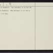 Morvich Lodge, NC70SE 11, Ordnance Survey index card, page number 2, Verso