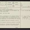 Morvich Lodge, NC70SE 13, Ordnance Survey index card, page number 1, Recto