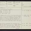 Achork, NC70SE 17, Ordnance Survey index card, page number 1, Recto