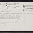 Dunrobin Glen, NC70SE 40, Ordnance Survey index card, page number 1, Recto