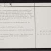 Blairmore, NC70SW 1, Ordnance Survey index card, page number 2, Verso