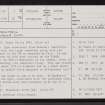 Pittentrail, NC70SW 2, Ordnance Survey index card, page number 1, Recto