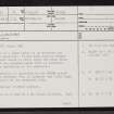 Balclaggan, NC70SW 4, Ordnance Survey index card, page number 1, Recto