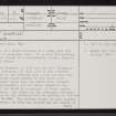 East Kinnauld, NC70SW 5, Ordnance Survey index card, page number 1, Recto