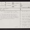 Torran Dubhach, NC70SW 8, Ordnance Survey index card, page number 1, Recto