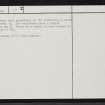 East Kinnauld, NC70SW 17, Ordnance Survey index card, page number 2, Verso