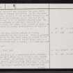 East Kinnauld, NC70SW 17, Ordnance Survey index card, page number 2, Verso