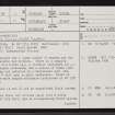Achnagarron, NC70SW 18, Ordnance Survey index card, page number 1, Recto
