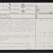 Achnagarron, NC70SW 18, Ordnance Survey index card, page number 1, Recto
