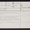Reidchalmai, NC70SW 19, Ordnance Survey index card, page number 1, Recto