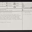 Reidchalmai, NC70SW 40, Ordnance Survey index card, page number 1, Recto