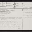 Achnagarron, NC70SW 44, Ordnance Survey index card, page number 1, Recto